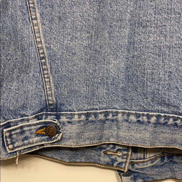 LEVIS Oversized cropped blue Jean jacket - Picture 7 of 7